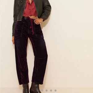 Moxie Flocked Pull On Barrel Jeans